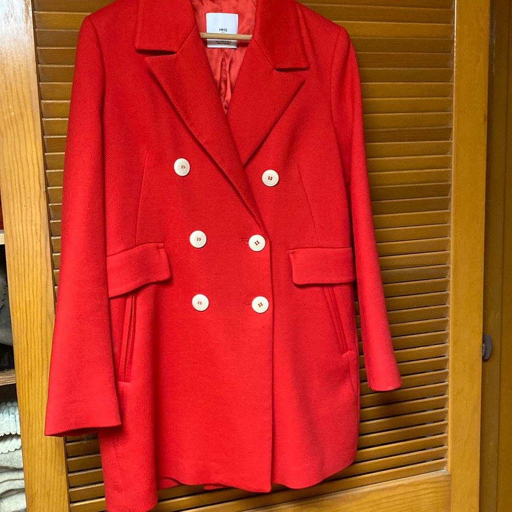 Mng mango zara style red jacket coat